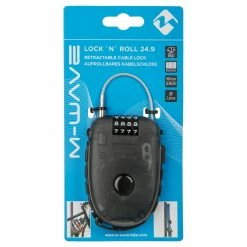 Antivol Câble Rétractable 90 Cm Lock 'N' Roll M-Wave -Vélos Loisir Soldes Magasin antivol cable retractable m wave emballage