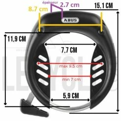Antivol De Cadre à Clés Tectic 496 De Vélo ABUS 12 Antivol De Cadre à Clés Tectic 496 De Vélo ABUS -Vélos Loisir Soldes Magasin antivol de cadre a cles tectic 496 de velo abus full 5