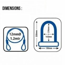 Antivol Vélo Combiné U Et Cable à Clefs - Oxford 7 Antivol Vélo Combiné U Et Cable à Clefs - Oxford -Vélos Loisir Soldes Magasin antivol velo combine u et cable a clefs oxford full 3