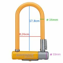 Antivol Vélo Kryptolok Mini 7 Orange - Kryptonite -Vélos Loisir Soldes Magasin antivol velo kryptolok mini 7 orange kryptonite full 6