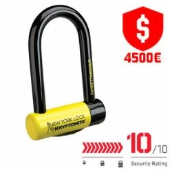 Antivol Vélo U à Clé New York Fahgettaboudit Mini Kryptonite -Vélos Loisir Soldes Magasin antivol velo u a cle new york fahgettaboudit mini kryptonite full