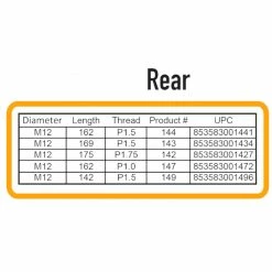 Antivol Pour Roues Avant Et Arrière à Axe Traversant M12 Pinhead -Vélos Loisir Soldes Magasin axe antivol traversant roue arriere m12x175xp175